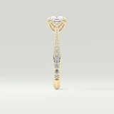 2.0 CT Cushion Cut Pave Style Lab-Grown Diamond Engagement Ring 4