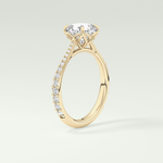 2.0 CT Cushion Cut Pave Style Lab-Grown Diamond Engagement Ring 5