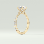 2.0 CT Cushion Cut Pave Style Lab-Grown Diamond Engagement Ring 6