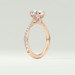 2.0 CT Cushion Cut Pave Style Lab-Grown Diamond Engagement Ring 12