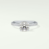 2.0 CT Cushion Cut Pave Style Lab-Grown Diamond Engagement Ring 13