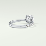 2.0 CT Cushion Cut Pave Style Lab-Grown Diamond Engagement Ring 14