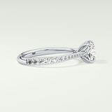 2.0 CT Cushion Cut Pave Style Lab-Grown Diamond Engagement Ring 15