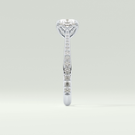2.0 CT Cushion Cut Pave Style Lab-Grown Diamond Engagement Ring 16