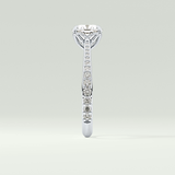 2.0 CT Cushion Cut Pave Style Lab-Grown Diamond Engagement Ring 16