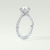 2.0 CT Cushion Cut Pave Style Lab-Grown Diamond Engagement Ring 17