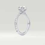 2.0 CT Cushion Cut Pave Style Lab-Grown Diamond Engagement Ring 18