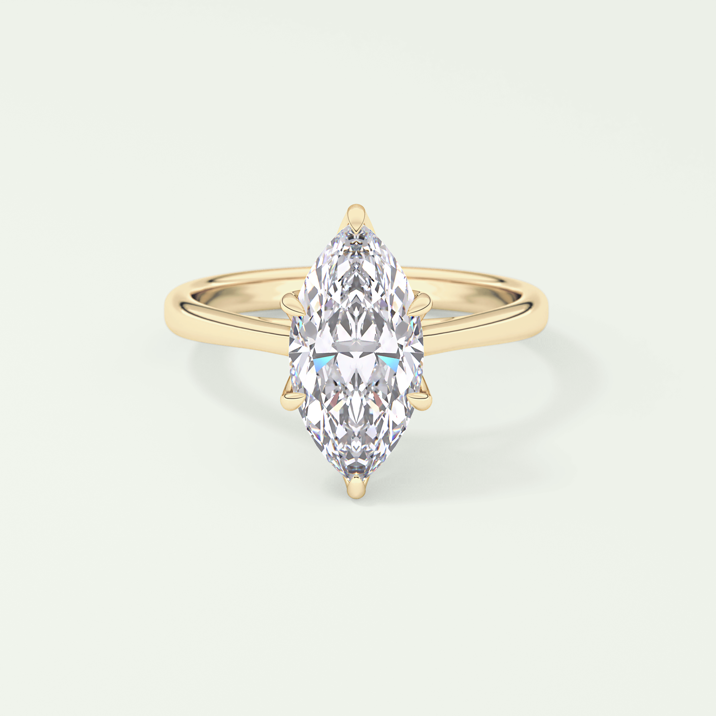 1.5 CT Marquise Cut Solitaire Moissanite Engagement Ring 1