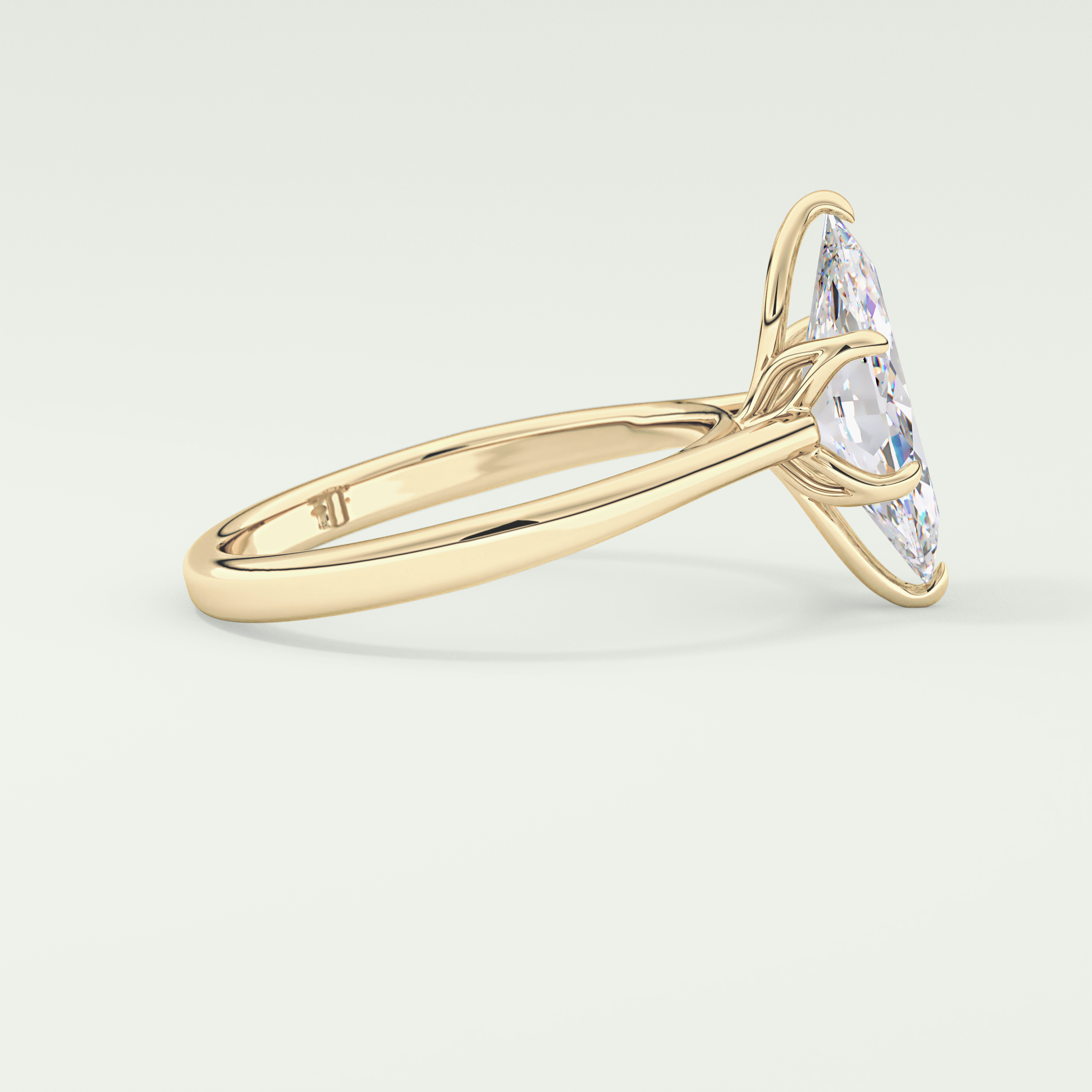 1.5 CT Marquise Cut Solitaire Moissanite Engagement Ring 3