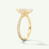 1.5 CT Marquise Cut Pave Style Lab-Grown Diamond Engagement Ring
