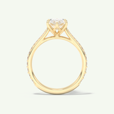 1.5 CT Marquise Cut Pave Style Lab-Grown Diamond Engagement Ring