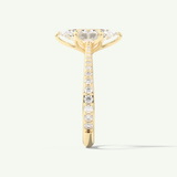 1.5 CT Marquise Cut Pave Style Lab-Grown Diamond Engagement Ring