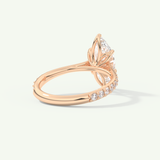 1.5 CT Marquise Cut Pave Style Lab-Grown Diamond Engagement Ring