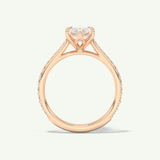1.5 CT Marquise Cut Pave Style Lab-Grown Diamond Engagement Ring