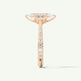 1.5 CT Marquise Cut Pave Style Lab-Grown Diamond Engagement Ring