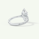 1.5 CT Marquise Cut Pave Style Lab-Grown Diamond Engagement Ring
