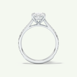 1.5 CT Marquise Cut Pave Style Lab-Grown Diamond Engagement Ring