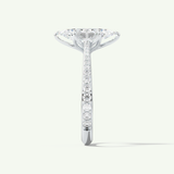 1.5 CT Marquise Cut Pave Style Lab-Grown Diamond Engagement Ring