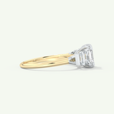 1.0 CT Asscher Cut Cluster Lab-Grown Diamond Engagement Ring