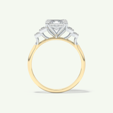 1.0 CT Asscher Cut Cluster Lab-Grown Diamond Engagement Ring