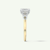 1.0 CT Asscher Cut Cluster Lab-Grown Diamond Engagement Ring