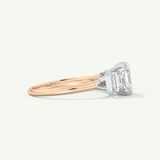 1.0 CT Asscher Cut Cluster Lab-Grown Diamond Engagement Ring