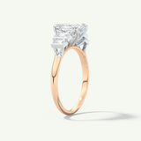 1.0 CT Asscher Cut Cluster Lab-Grown Diamond Engagement Ring