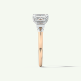 1.0 CT Asscher Cut Cluster Lab-Grown Diamond Engagement Ring