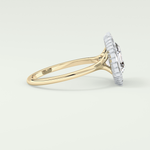 1.5 CT Asscher Cut Cathedral Style Moissanite Engagement Ring
