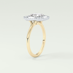 1.5 CT Asscher Cut Cathedral Style Moissanite Engagement Ring