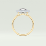 1.5 CT Asscher Cut Cathedral Style Moissanite Engagement Ring