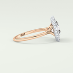 1.5 CT Asscher Cut Cathedral Style Moissanite Engagement Ring