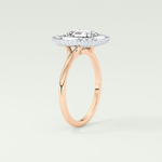 1.5 CT Asscher Cut Cathedral Style Moissanite Engagement Ring