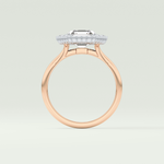 1.5 CT Asscher Cut Cathedral Style Moissanite Engagement Ring