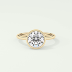 1.5 CT Round Cut Solitaire Bezel Style Lab-Grown Diamond Engagement Ring 1