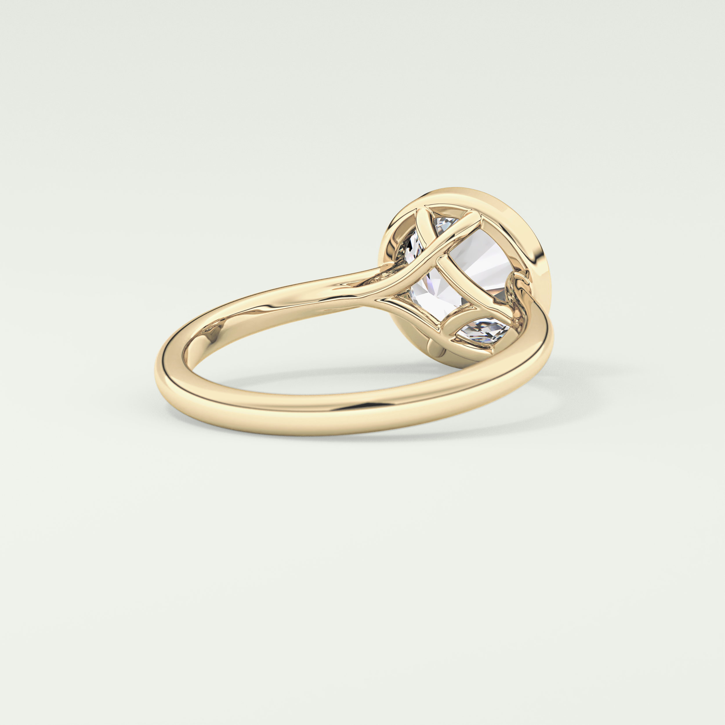1.5 CT Round Cut Solitaire Bezel Style Lab-Grown Diamond Engagement Ring 3