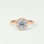 1.5 CT Round Cut Solitaire Bezel Style Lab-Grown Diamond Engagement Ring 7