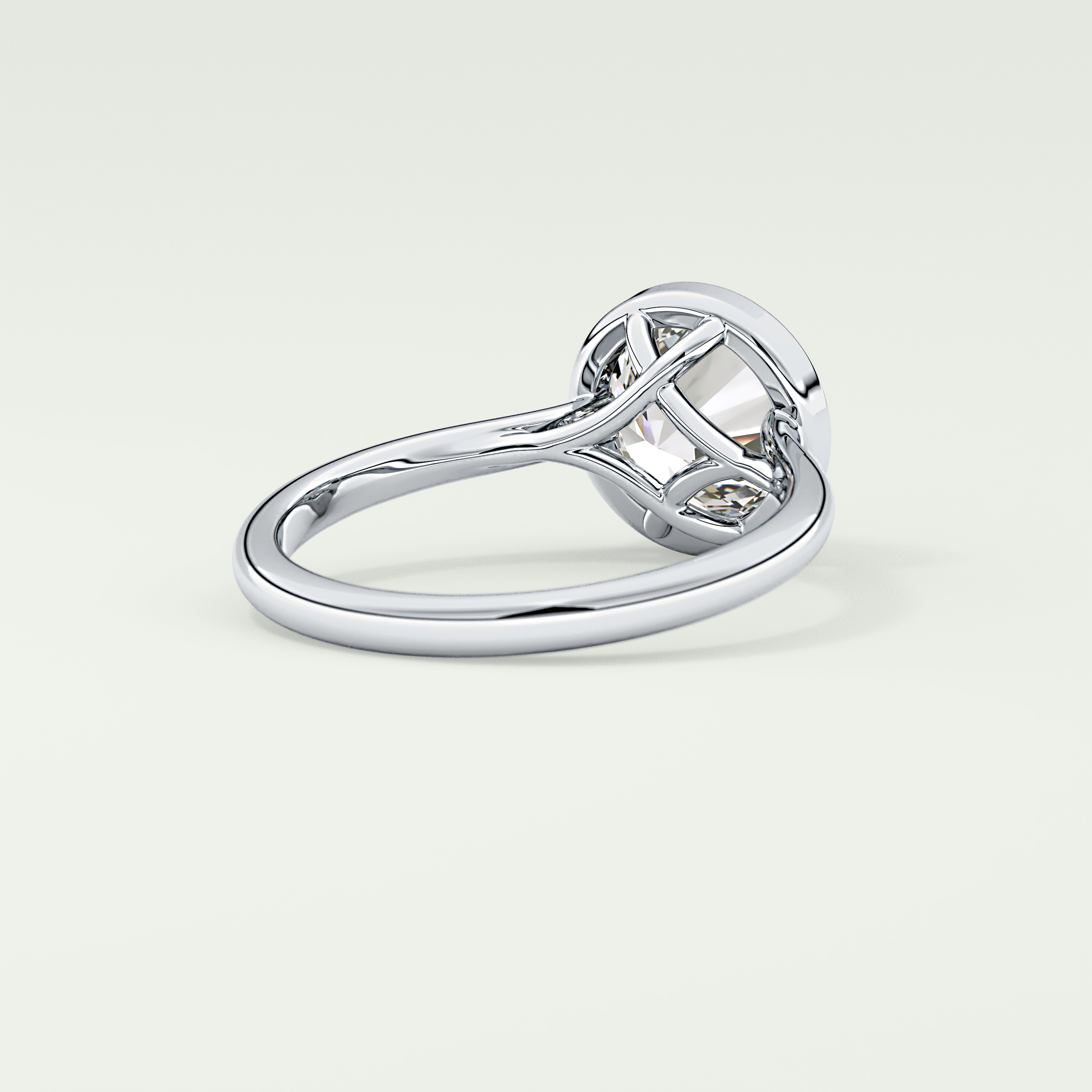 1.5 CT Round Cut Solitaire Bezel Style Lab-Grown Diamond Engagement Ring 15