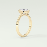 1.5 CT Pear Cut Solitaire Bezel Style Lab-Grown Diamond Engagement Ring 5
