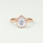 1.5 CT Pear Cut Solitaire Bezel Style Lab-Grown Diamond Engagement Ring 7