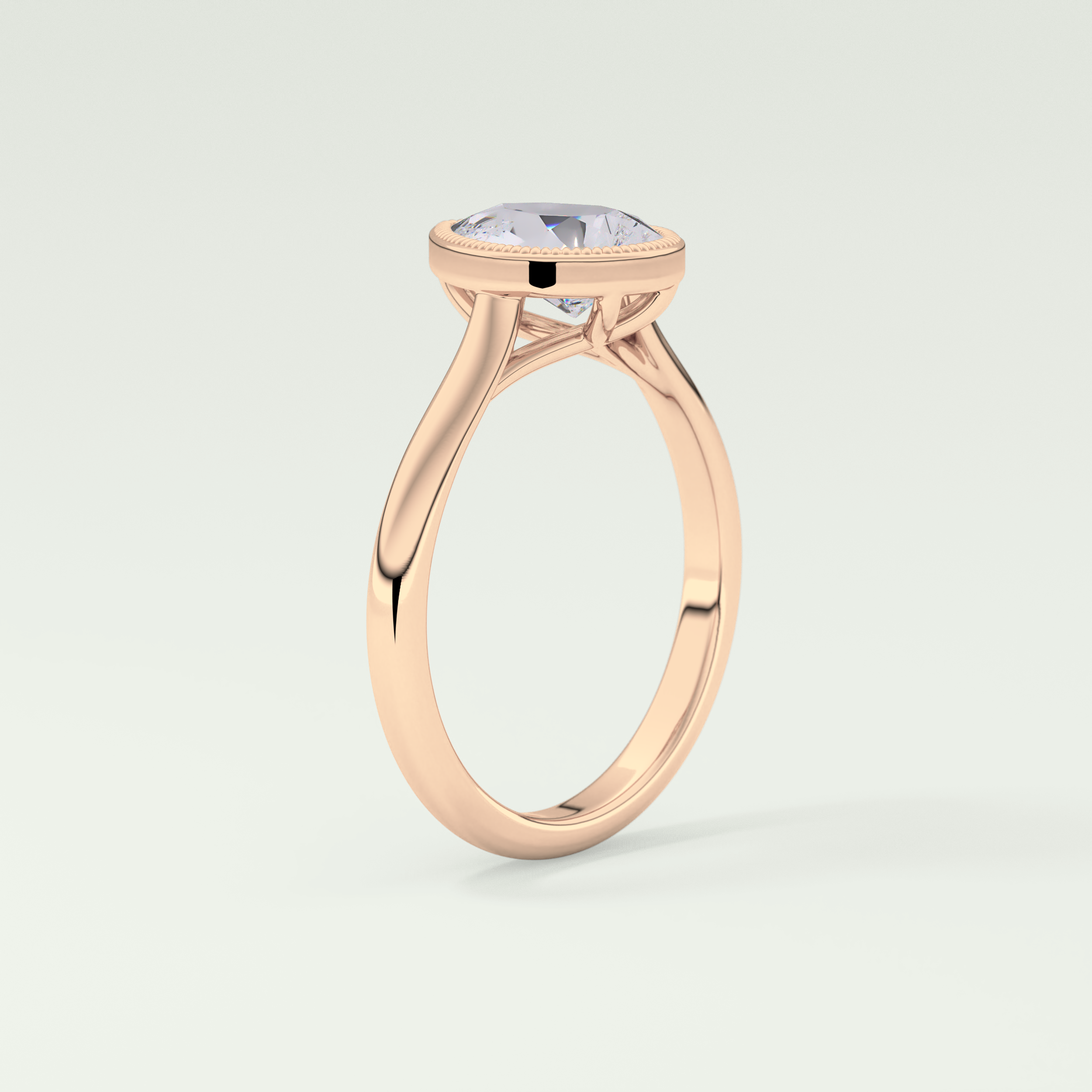 1.5 CT Pear Cut Solitaire Bezel Style Lab-Grown Diamond Engagement Ring 11