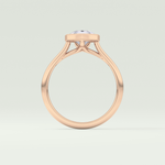 1.5 CT Pear Cut Solitaire Bezel Style Lab-Grown Diamond Engagement Ring 12