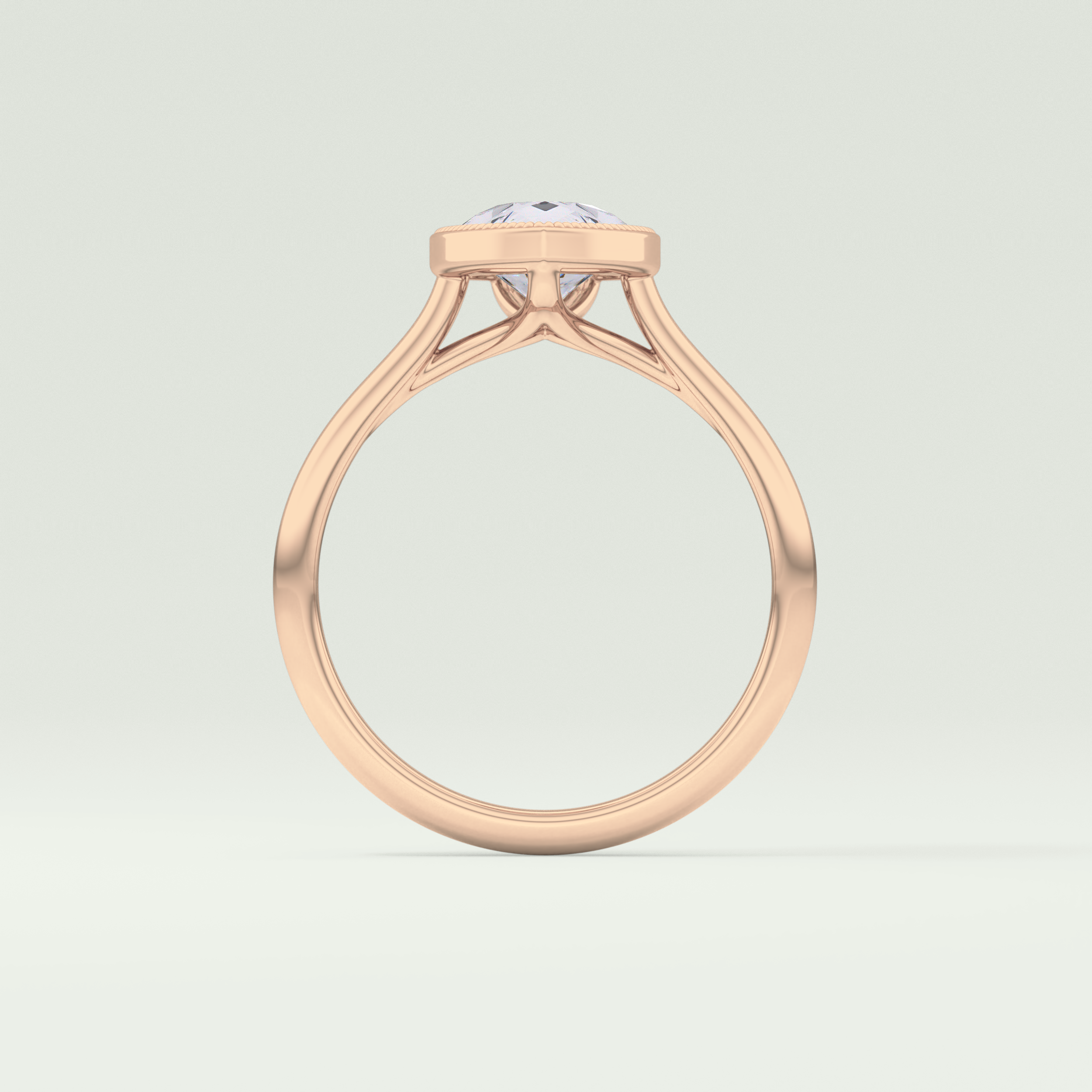 1.5 CT Pear Cut Solitaire Bezel Style Lab-Grown Diamond Engagement Ring 12
