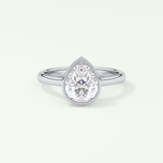 1.5 CT Pear Cut Solitaire Bezel Style Lab-Grown Diamond Engagement Ring 13