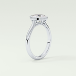 1.5 CT Pear Cut Solitaire Bezel Style Lab-Grown Diamond Engagement Ring 17