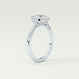 1.5 CT Pear Cut Solitaire Bezel Style Lab-Grown Diamond Engagement Ring 17