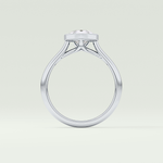 1.5 CT Pear Cut Solitaire Bezel Style Lab-Grown Diamond Engagement Ring 18