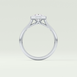 1.5 CT Pear Cut Solitaire Bezel Style Lab-Grown Diamond Engagement Ring 18
