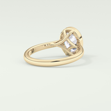 1.5 CT Oval Cut Bezel Solitaire Moissanite Engagement Ring 2