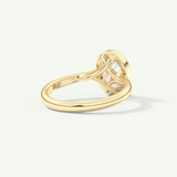 1.5 CT Oval Cut Bezel Lab-Grown Diamond Engagement Ring